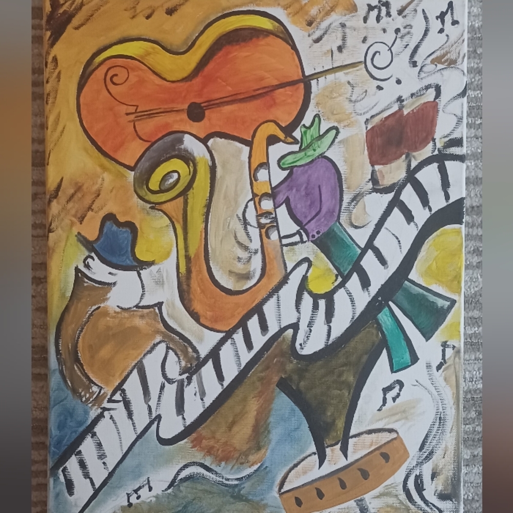 Jazz art canvas.